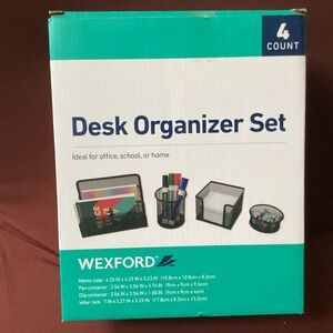 Wexford Desk Organizer Set 4 Count New In Sealed Box